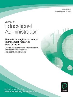 cover image of Journal of Educational Administration, Volume 52, Issue 5